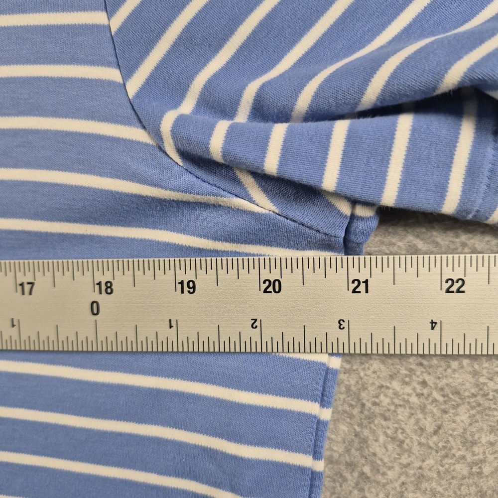 Ralph Lauren Polo Shirt Size Medium Mens Blue Stripe Pima Soft Touch - Picture 4 of 6